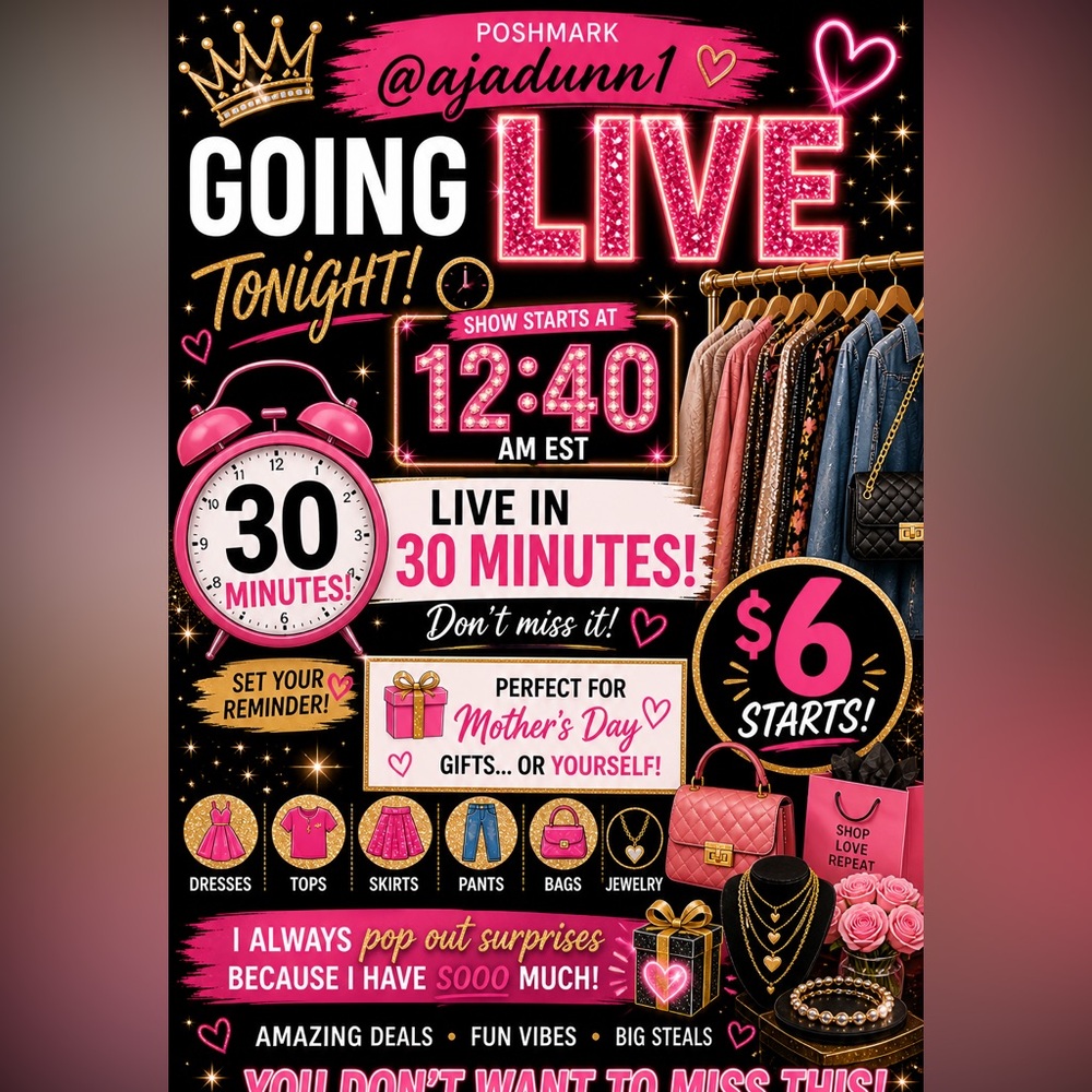 Live Sale Fashion Haul - Pink & Black Promo Graphic